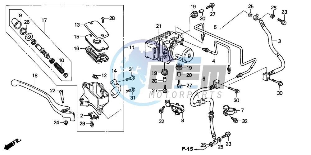 FR. BRAKE MASTER CYLINDER (FJS600A3/A4/A5)