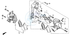 ST1100P drawing FRONT BRAKE CALIPER