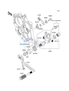 ER-6f EX650A7F GB XX (EU ME A(FRICA) drawing Gear Change Mechanism