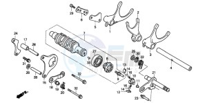 CB1000F drawing GEARSHIFT DRUM