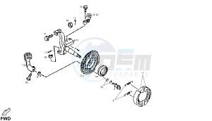 DXR - 200 CC VTHSM1B1A drawing BRAKE SHOES HOLDER DRUM BRAKE