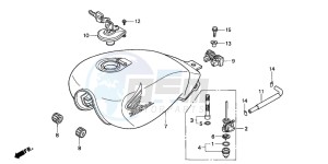 CB250 drawing FUEL TANK