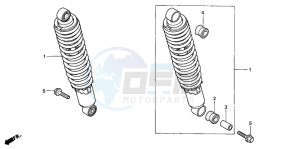 CB500S drawing REAR CUSHION