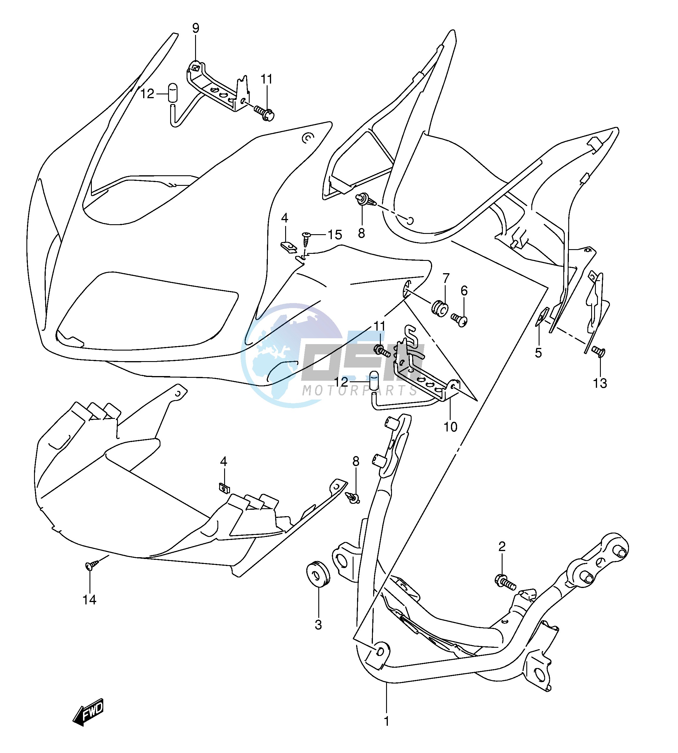 COWLING INSTALLATION PARTS (WITH COWLING)