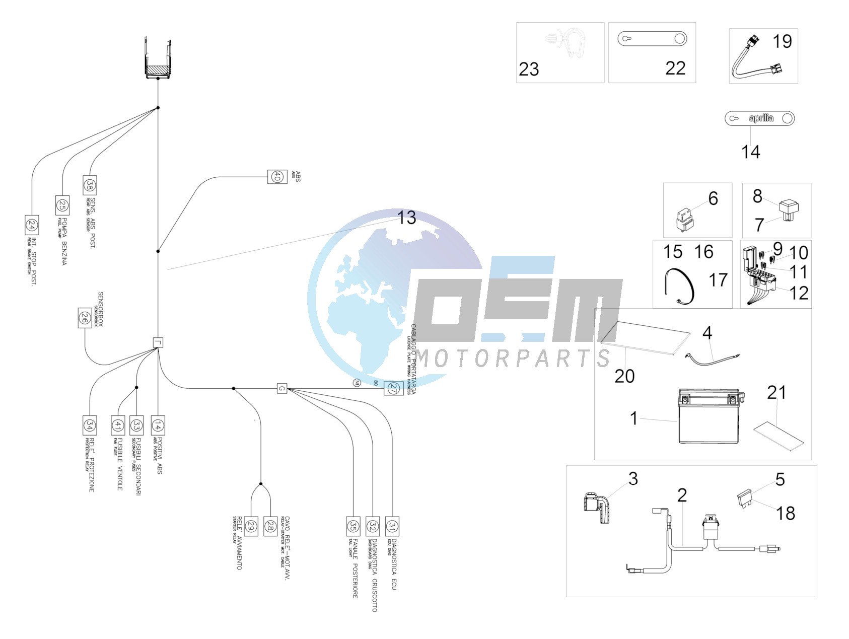 Rear electrical system