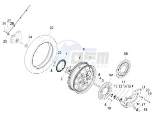 MEDLEY 125 4T IE ABS E4 2020 (EMEA) drawing Rear wheel