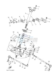 YFM700FWAD YFM7FGPB GRIZZLY 700 EPS (1HPD 1HPE) drawing STEERING