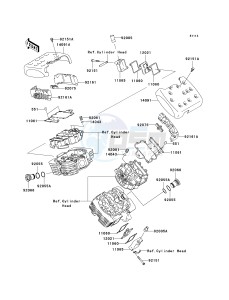 VN 1600 D [VULCAN 1600 NOMAD] (D6F-D8FA) D8FA drawing CYLINDER HEAD COVER