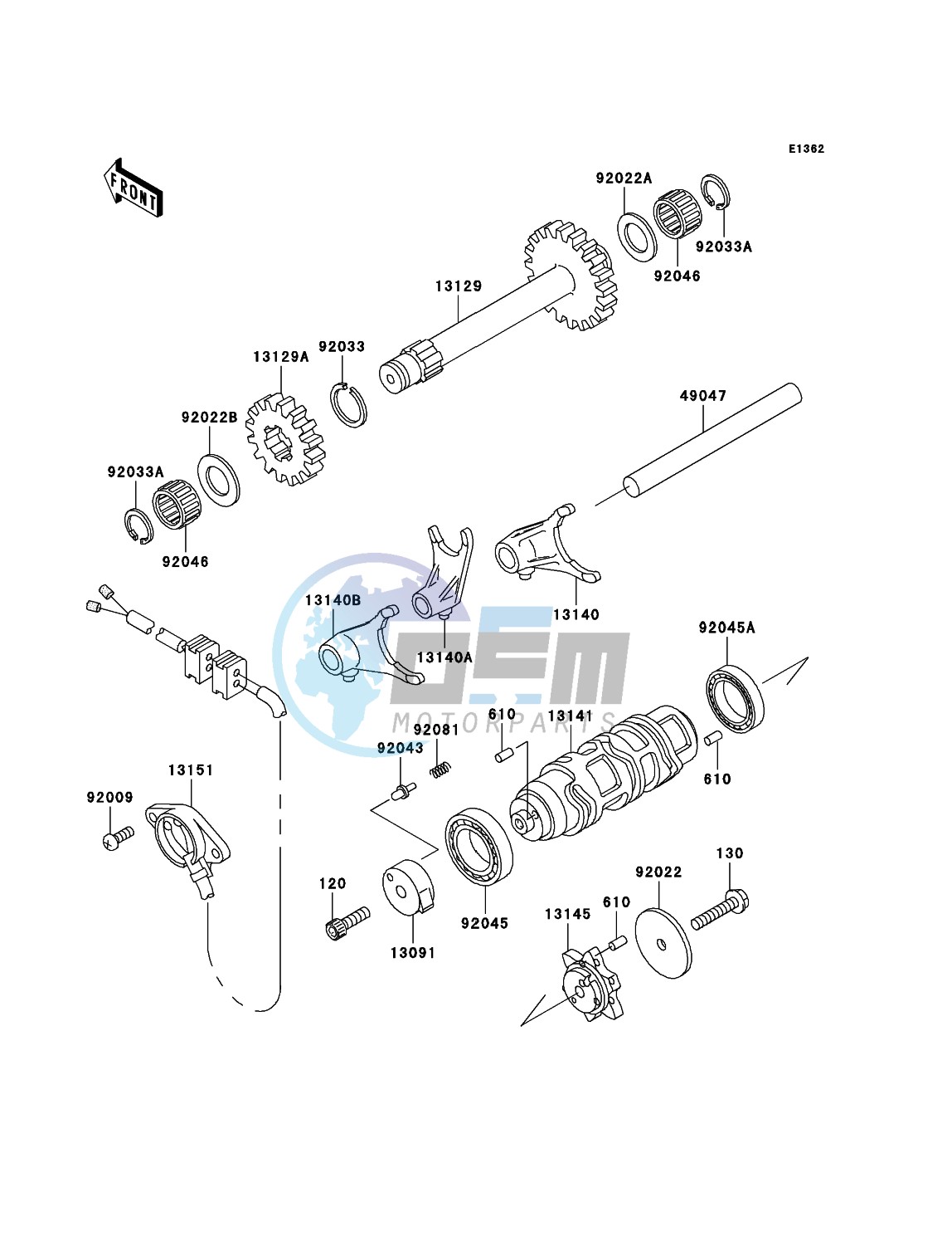 Gear Change Drum/Shift Fork(s)