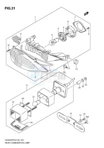 GSX650F (E2) Katana drawing REAR COMBINATION LAMP