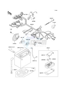 VN 800B [VULCAN 800 CLASSIC] (B6-B9) [VULCAN 800 CLASSIC] drawing CHASSIS ELECTRICAL EQUIPMENT