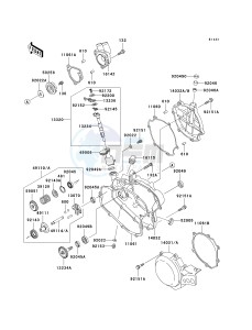 KX 100 A [KX100 MONSTER ENERGY] (A6F - A9FA) D6F drawing ENGINE COVER-- S- -