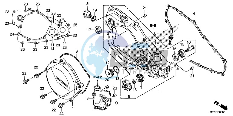 RIGHT CRANKCASE COVER/WATER PUMP