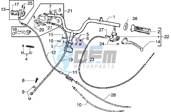 Handlebars component parts-Transmissions