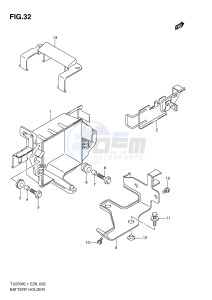 TU250X (E28) drawing BATTERY HOLDER