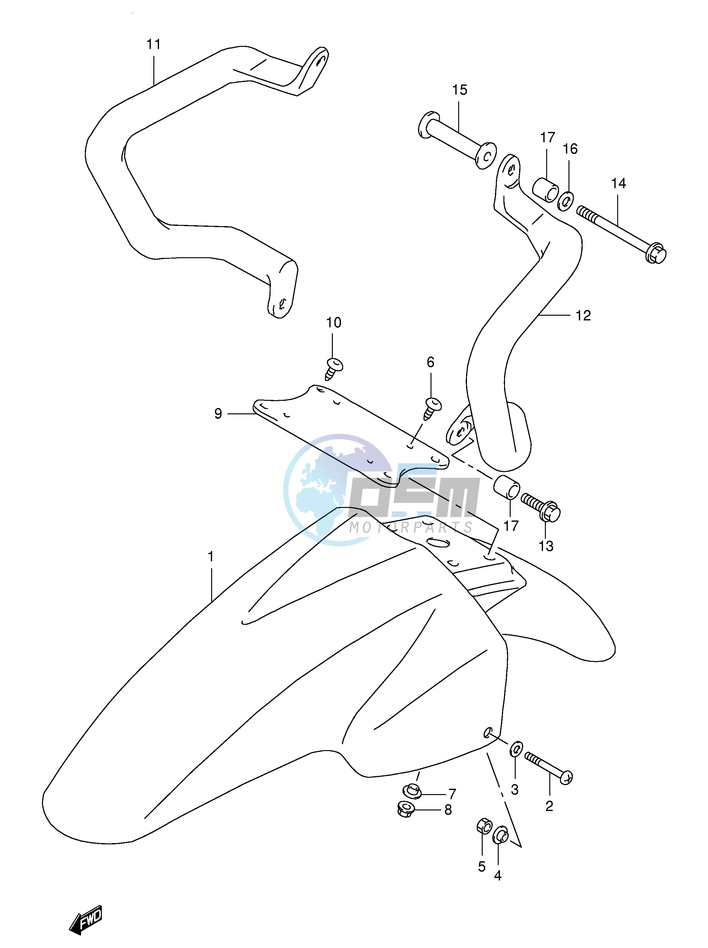 FRONT FENDER (MODEL V)