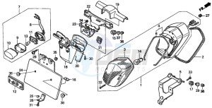 VT750CD3 drawing TAILLIGHT (VT750C/C2/NV750C2)