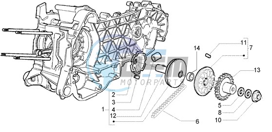 Driving half pulley