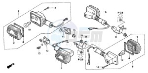 XR250R drawing WINKER (U)