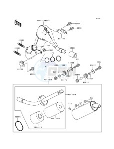 KX 250 H [KX250] (H1-H2) [KX250] drawing MUFFLER