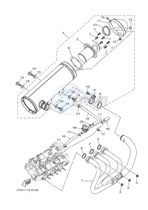 YXZ1000ES YXZ10YPSG YXZ1000R EPS SPECIAL EDITION (2HC1) drawing EXHAUST