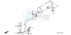 TRX90XB drawing EXHAUST MUFFLER