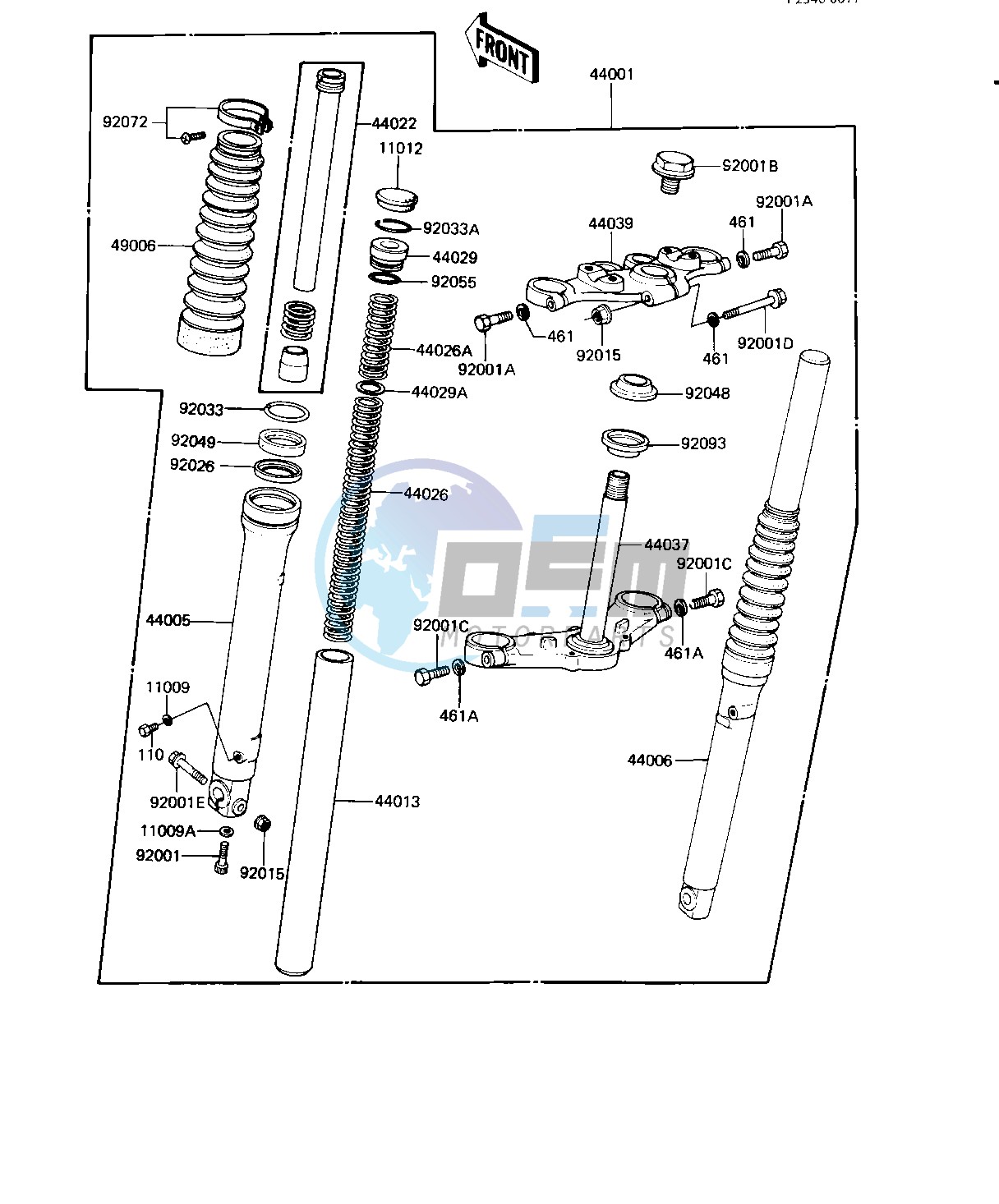 FRONT FORK -- KE125-A9- -