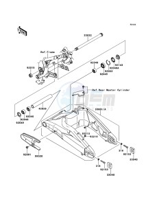 VERSYS KLE650B8F GB XX (EU ME A(FRICA) drawing Swingarm