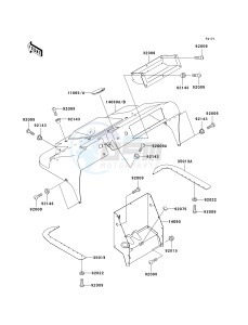 KAF 300 C [MULE 550] (C1-C5) [MULE 550] drawing FRONT FENDER-- S- -