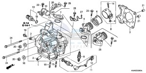 WW125D PCX125 - WW125 UK - (E) drawing CYLINDER HEAD