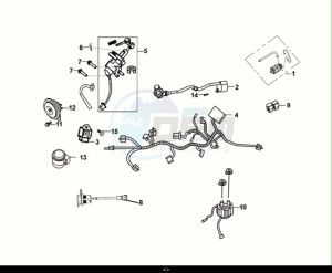 SYMPHONY S 125 (XF12W1-EU) (E5) (M1) drawing WIRE HARNESS