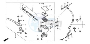 SH150R 125 drawing FR. BRAKE MASTER CYLINDER