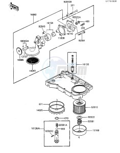 KZ 550 F [SPECTRE] (F1-F2) [SPECTRE] drawing OIL PUMP_OIL FILTER