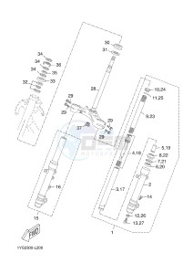 YP125R X-MAX125 X-MAX125 (2ABA 2ABA 2ABA) drawing STEERING