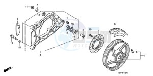 SH1259 France - (F / CMF 2F) drawing REAR WHEEL/SWINGARM (SH1259/1509)