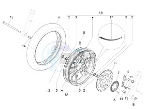 Medley 125 4T ie ABS E4 (EMEA) drawing Front wheel