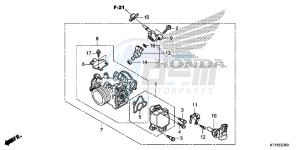 CBR125RTF CBR125RT UK - (E) drawing THROTTLE BODY