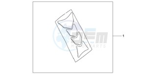 CBF600NA9 Europe Direct - (ED / ABS) drawing TANK PAD HRC LOGO