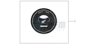 CB500FD CB500F UK - (E) drawing FUEL FILLER COVER SET