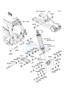 KFX450R KSF450BEF EU drawing Rear Suspension