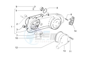 NRG 50 power DT serie speciale drawing Crankcase cover - Crankcase cooling