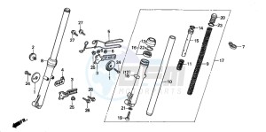 MT50S drawing FRONT FORK