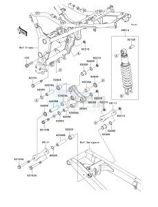 EX250 J [NINJA 250R] (J8F-J9FA) J9F drawing SUSPENSION_SHOCK ABSORBER