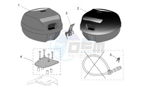 Leonardo 250 st (eng. Yamaha) drawing Acc. - Top/cases side cases