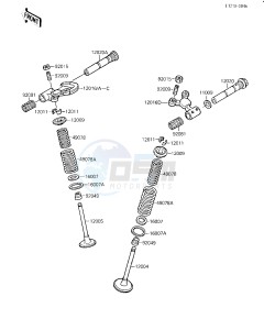 KSF 250 A [MOJAVE 250] (A1-A2) [MOJAVE 250] drawing ROCKER ARMS_VALVES