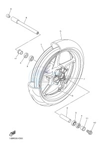 YZF-R1D 1000 (1KBV) drawing FRONT WHEEL