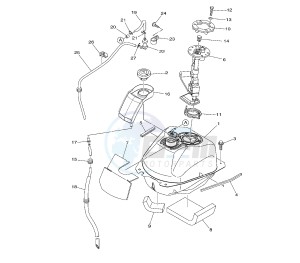 XP T-MAX ABS 500 drawing FUEL TANK