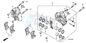 CBR600RR9 U / MME drawing FRONT BRAKE CALIPER (CBR600RR9,A/RA9,A)