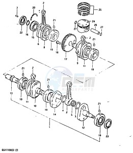 GSX1100 (Z-D) drawing CRANKSHAFT