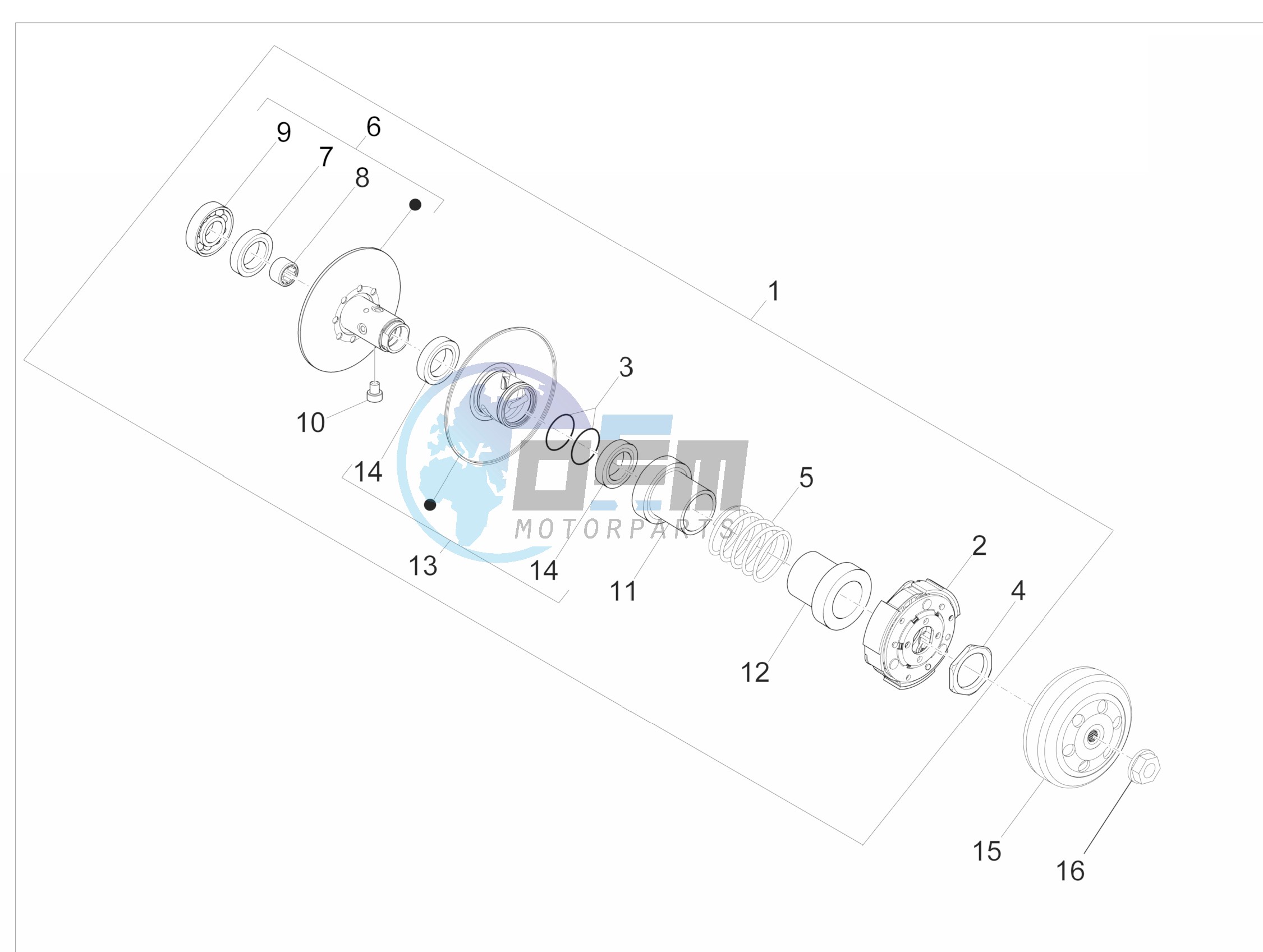 Driven pulley